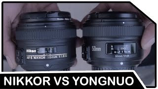 NIKKORAFS50MM1,8GVSYONGNUOYN50MM1,8NCOMPARISON