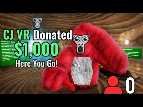 I DONATED $1000 To Gorilla Tag Streamers...