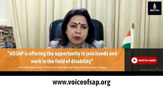 Message from Meenakshi Lekhi, Minister of State, External Affairs Ministry, Govt. of India