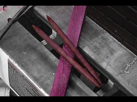 Woodturning knitting needles