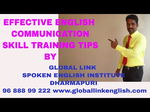 HOW TO SPEAK ENGLISH FLUENTLY TIPS BY GLOBAL LINK SPOKEN ENGLISH - DHARMAPURI - 96 888 99 222 Video