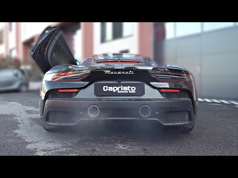 Maserati MC20 with Capristo catback exhaust Sound clips | 3.0L 90° twin-turbo V6 Nettuno engine