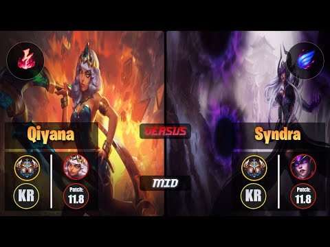 Challenger QIYANA [Electrocute] (Mid) VS  SYNDRA - Challenger KR Patch 11.8