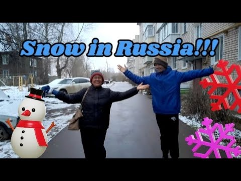 First snow in RUSSIA 🇷🇺 ❄️