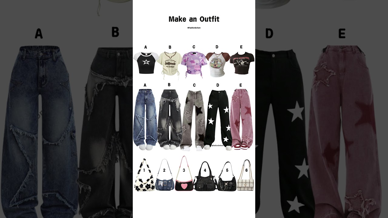 Pick your Fav outfit ♥️#fashion #fashiontrends #baggyjeans #outfit #ootd #fashionstyle #fashiontips