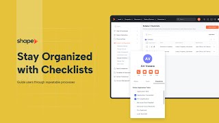 How to Use Checklists in Shape to Automate Tasks & Improve Workflow — CRM Training