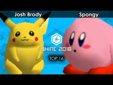 Smash 64: Josh Brody (Pikachu) V FN Dishes | Spongy (Kirby) - Shine 2018 Tournament