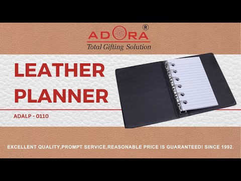 Black high quality pu leather planner organizer
