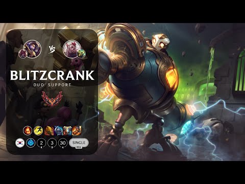 Blitzcrank Support vs Rakan - KR Grandmaster Patch 13.11