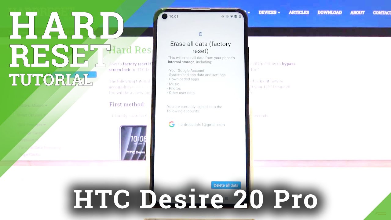 How to Hard Reset HTC Desire 20 Pro – Reset All Settings