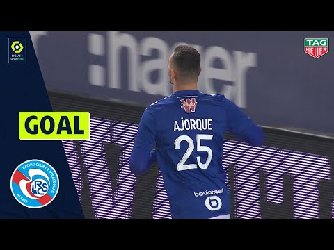 Goal Ludovic AJORQUE (51' - RC STRASBOURG ALSACE) RC STRASBOURG ALSACE - NÎMES OLYMPIQUE (5-0) 20/21
