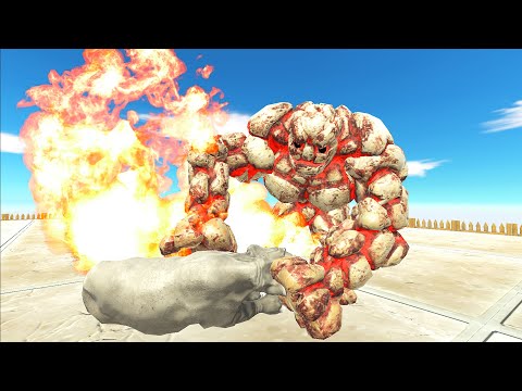 NEW UNIT LAVA GOLEM FIRE ATTACK VS EVERY UNIT | ANIMAL REVOLT BATTLE SIMULATOR