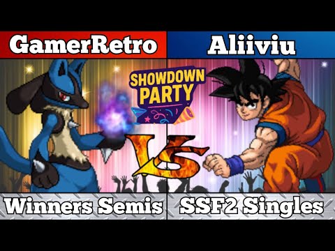 SSF2 Showdown Party Winners Semis - GamerRetro VS Aliiviu - Smash Flash 2 Singles