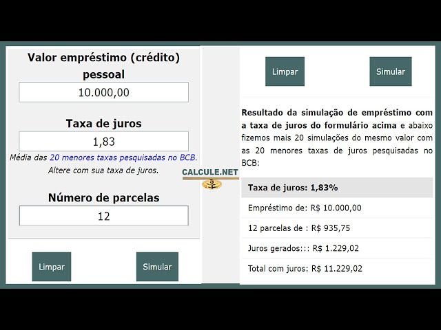 Pagina Para Calcular Empréstimo - Com Sua Logo - Serviços Digitais - DFG