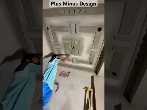 Plus Minus Design || Simple Ceiling P.O.P Design For Living Hall #shorts #plusminus #popdesign #art