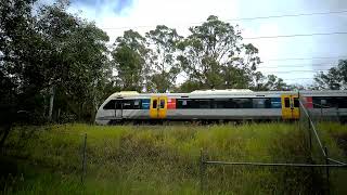 Queensland Rail's NGR unit 735 works run DL05 IPNA through the suburb of Elimbah on Wed Mar 19.