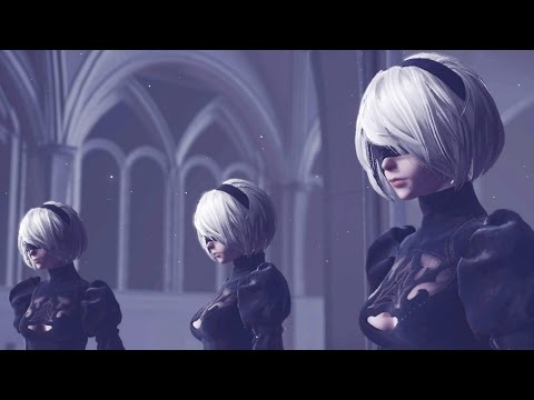 Nier Automata: 2B Models Boss Fight (1080p 60fps)