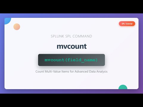 Splunk Spl Mvcount Command Tutorial Count Multi Value Fields For Data Analysis