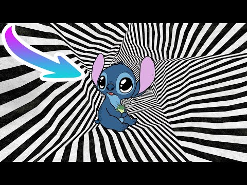 💖 Optical illusion, deception illusion, illusion cartoon Stitch 💖