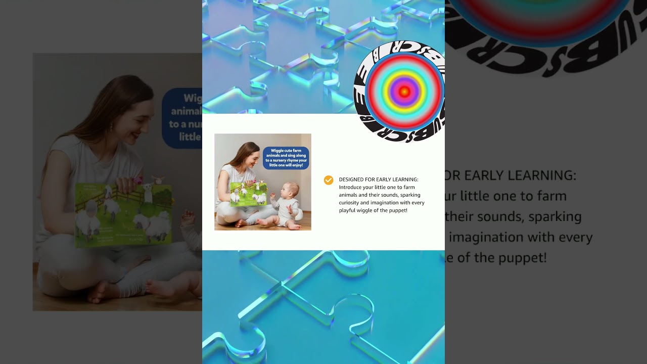 Skillmatics Cloth Puppet Book – Old MacDonald Had a Farm | Interactive Finger Puppet Toy for Babies