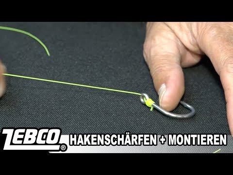 How to tie and sharpen fishing hooks correctly - Fishing school with Jörg Ovens