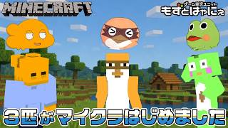 🐤初心者 #マイクラ #02🐸漫画家虹走さんと一緒にマインクラフトはじめました。【#もずとはゃにぇ】