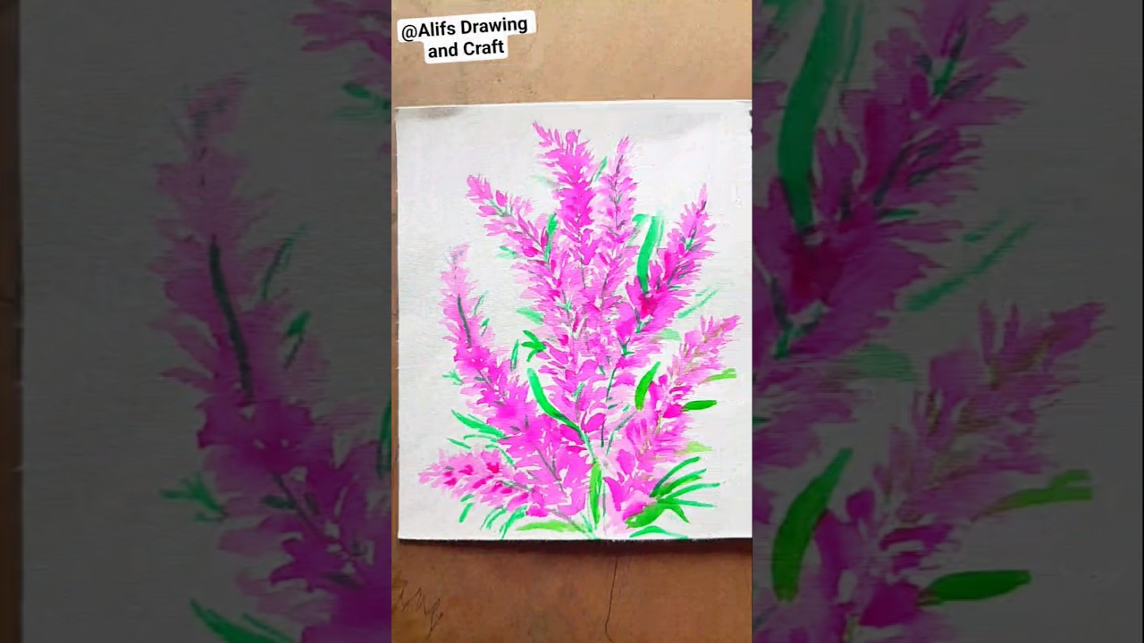 Easy Watercolor Flower Art 🌹#art #floraart #watercolor #easywatercolors #alifsdrawingandcraft