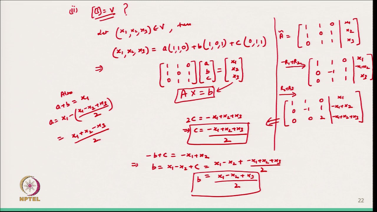Basis and Dimension of a Vector Space