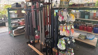 Ringing all the Corinthian Bell Wind Chimes at a Amish Shop.