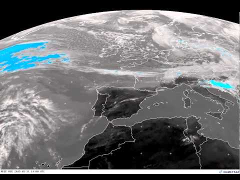 Europe percipation/clouds timelapse 31-03-2015