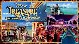 Disney Treasure Vlog Day 4: Grand Cayman, Pirate Night & Fireworks at Sea! 🚢🏴‍☠️✨ Disney Cruise 2025
