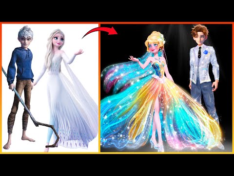Frozen 2 : Elsa & Jack Frost Get Married - GLOW UP Bride & Groom | Fashion Wow