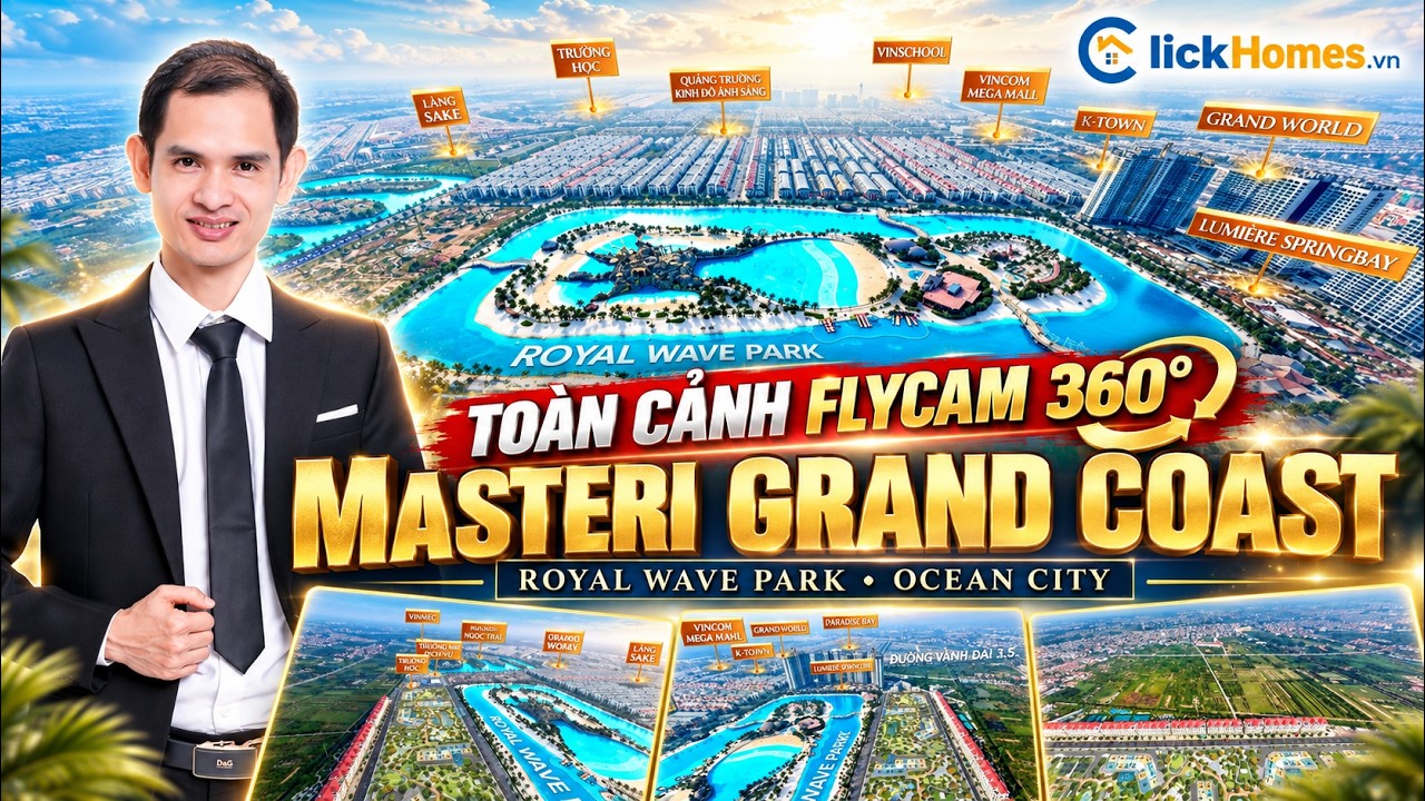 Video flycam 360 Masteri Grand Coast tại Ocean Park 2