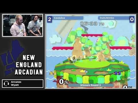 NE Melee Arcadian 11 - Coolslice (Fox) vs. DadsAkimbo (Falco) - SSBM WR3