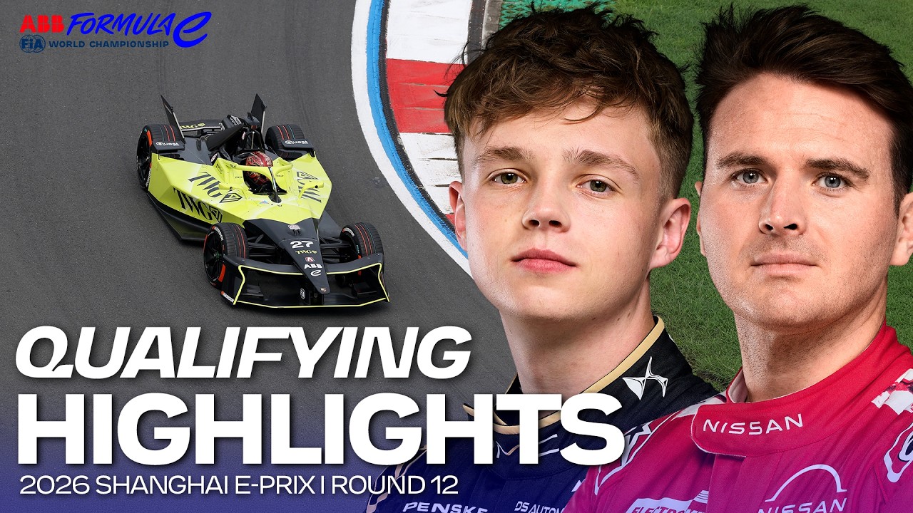 Formula E cars during 2026 Shanghai E-Prix qualifying