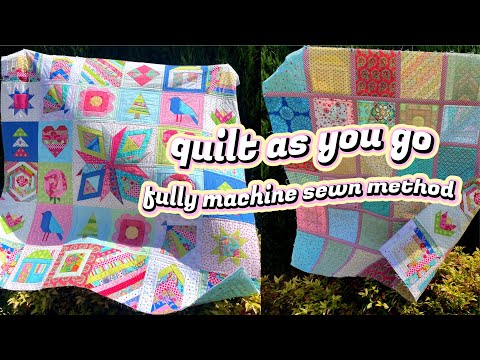 QUILT AS YOU GO: Joining Our Stitch 'n' Flip Blocks With my Easy, Fully Machine Sewn QAYG Method!