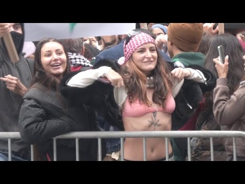 YouTube_Oct 8 2023_Free Palestine Rally after Hamas Attacked Israel Times Square NYC Oct 8 2023_#15