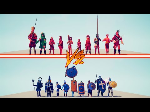 MELEE TEAM vs SHIELD TEAM - Totally Accurate Battle Simulator | TABS