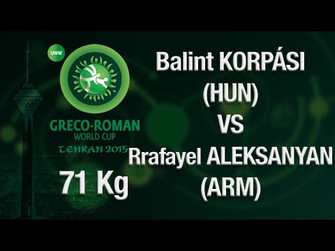 Group B, Round 3 - Greco-Roman Wrestling 71 kg - KORPASI (HUN) vs ALEKSANYAN (ARM) - Tehran 2015