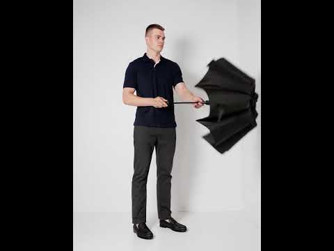 Видеообзор Мужской зонтик антишторм Fulton Vortex G941 Black (Черный)