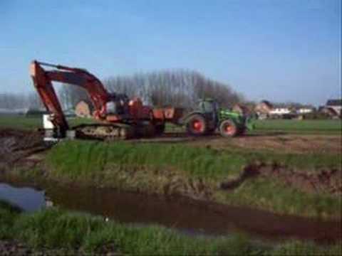 Feijter Groep Biervliet kanten afgraven Hitachi EX 455