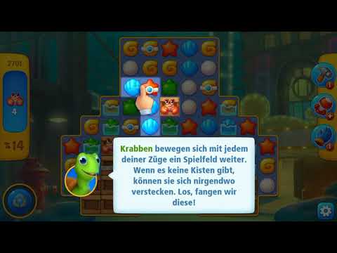 Fishdom-Level 2701🌼 The turtle🐢 explains the crab 🦀combination.