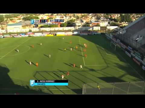 Gol de Rodríguez. Chacarita 1 - Boca Unidos 0. Fecha 4. B Nacional 2015. FPT