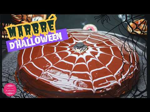 Halloween Marble Cake with Chocolate and Orange