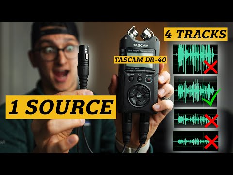 Tascam DR-40 HACK | 4 Audiospuren von einer Quelle aufnehmen