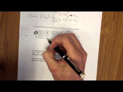 VCE Chemistry Unit 2 and 3: Redox questions
