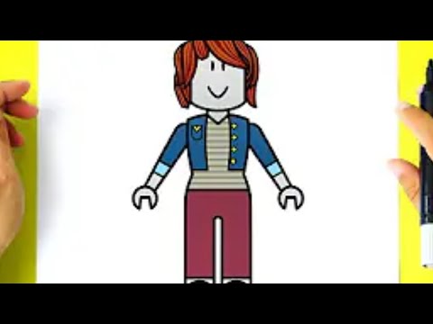 How to DRAW BACON GIRL - ROBLOX DRAWING