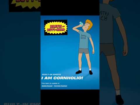 Beavis in Fortnite doing the emote I Am Cornholio #beavisandbutthead #fortnite #emote #iamcornholio