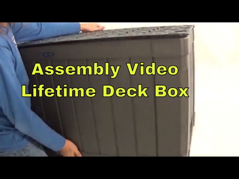 Lifetime 60089 Outdoor Deck 116 Gallon Brown Storage Box Assembly Video