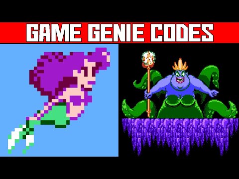 (The Little Mermaid) One Hit Kill Bosses & Invincibility - Game Genie Codes